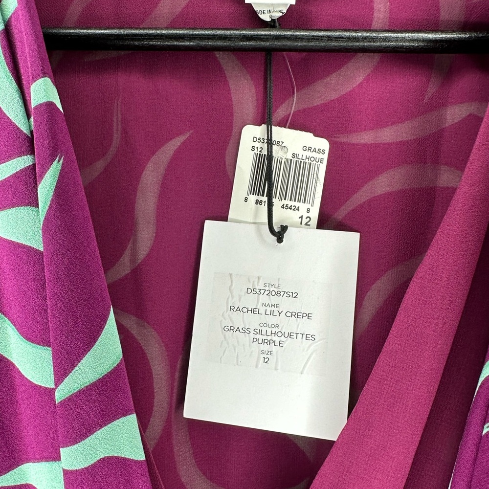 NWT DVF Rachel Lily Dress Sz 12 - Picture 5 of 5